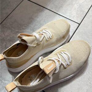 Timberland Beige Knit Sneakers Composite Toe